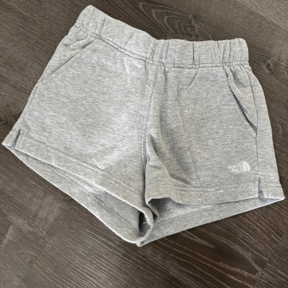 The North Face gray sweat shorts, size XS